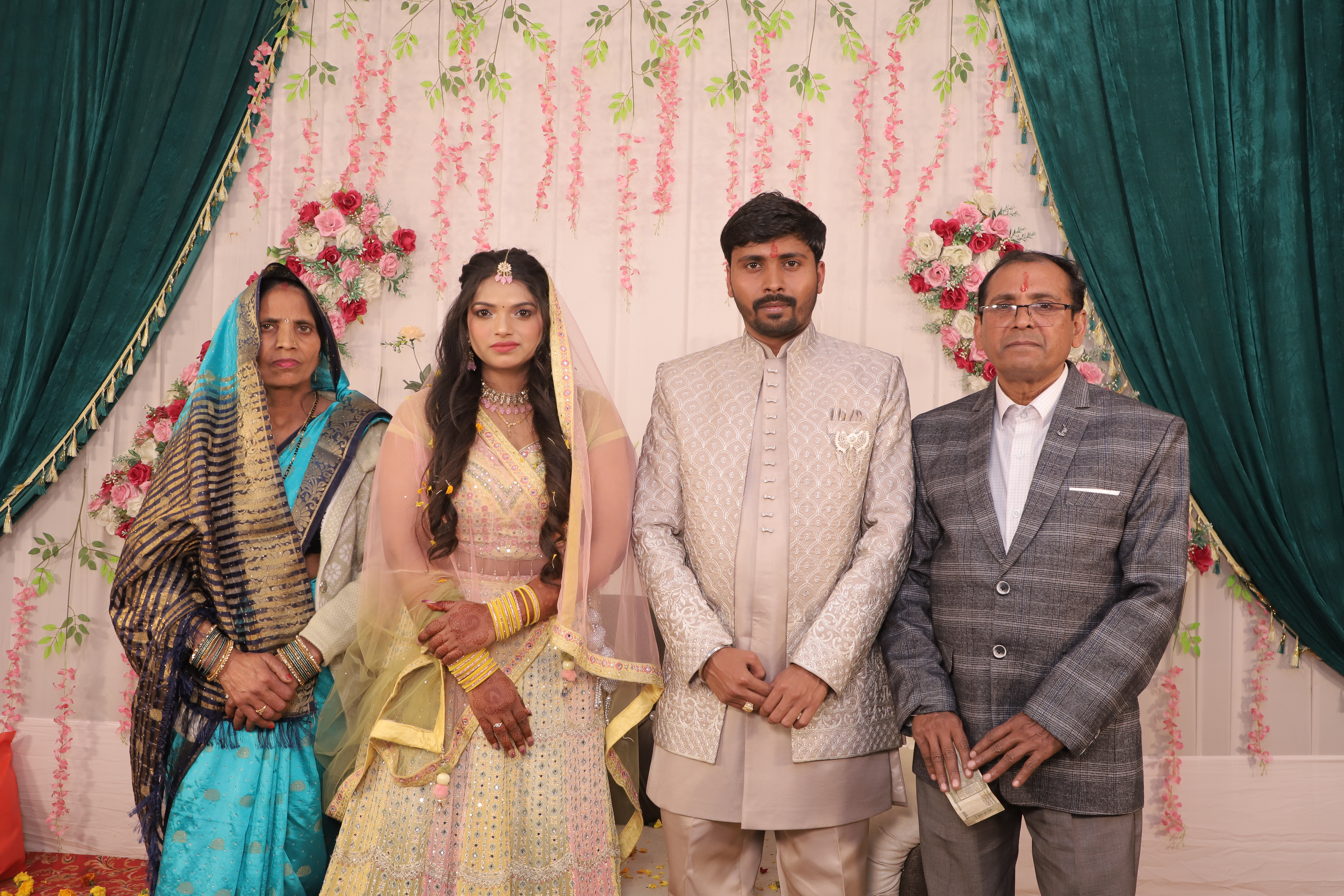 The couple with loved ones